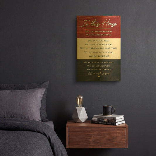 'In This House' By Cindy Jacobs Gold Metal Wall Art