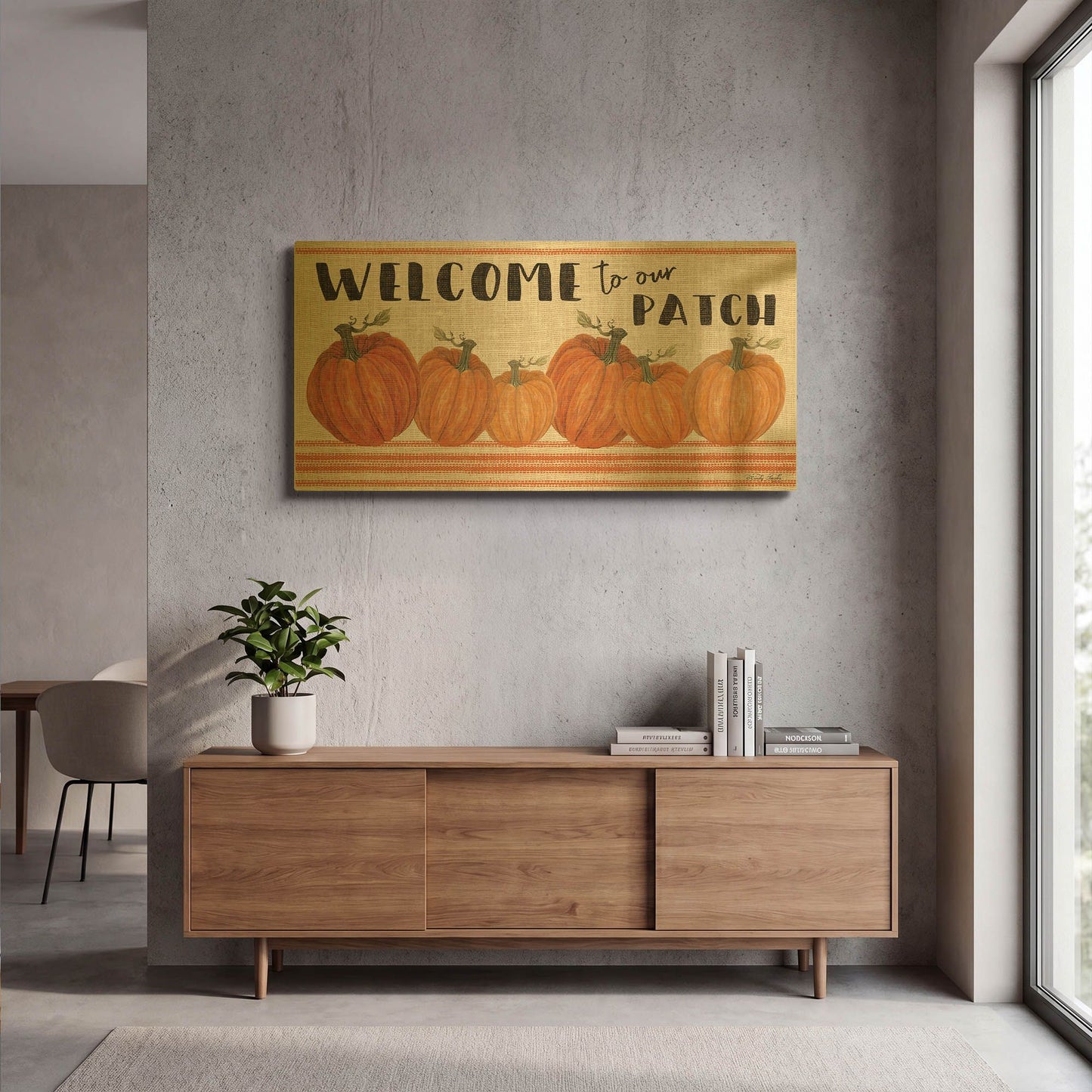 'Welcome to Our Pumpkin Patch' By Cindy Jacobs Gold Metal Wall Art