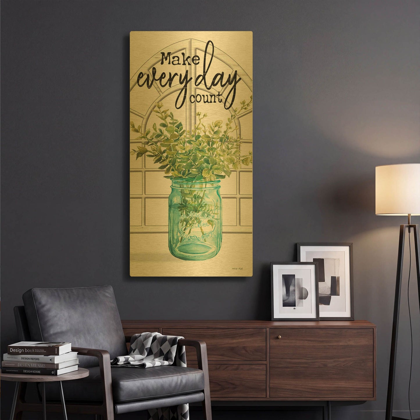 'Make Every Day Count' By Cindy Jacobs Gold Metal Wall Art