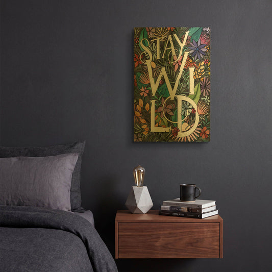'Stay Wild' By Rachel Nieman Gold Metal Wall Art
