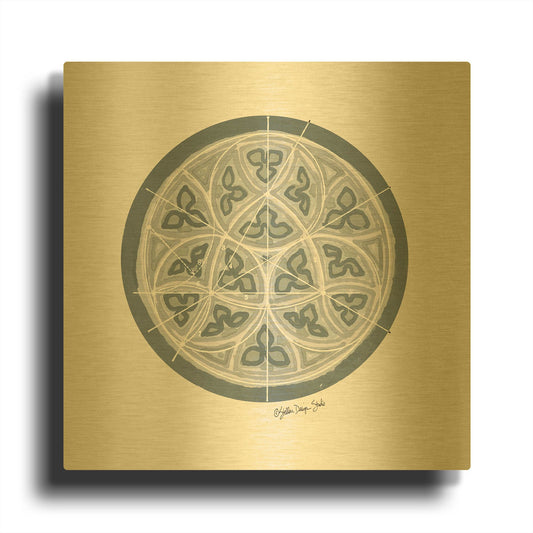 'Geometry Study 2' By Stellar Design Studio Gold Metal Wall Art
