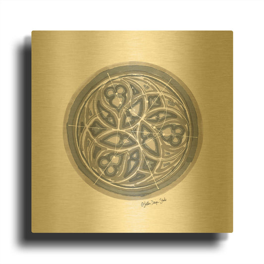 'Geometry Study 3' By Stellar Design Studio Gold Metal Wall Art