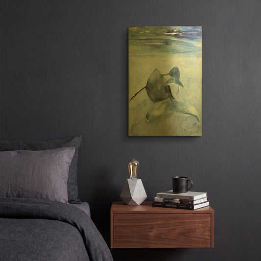 'Dolphin and Calf' By Stellar Design Studio Gold Metal Wall Art