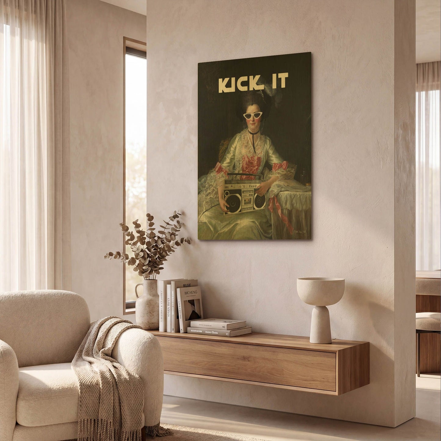 'Kick It' By Stellar Design Studio Gold Metal Wall Art