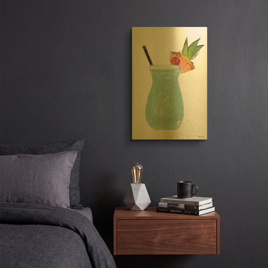 'Pina Colada' By Stellar Design Studio Gold Metal Wall Art