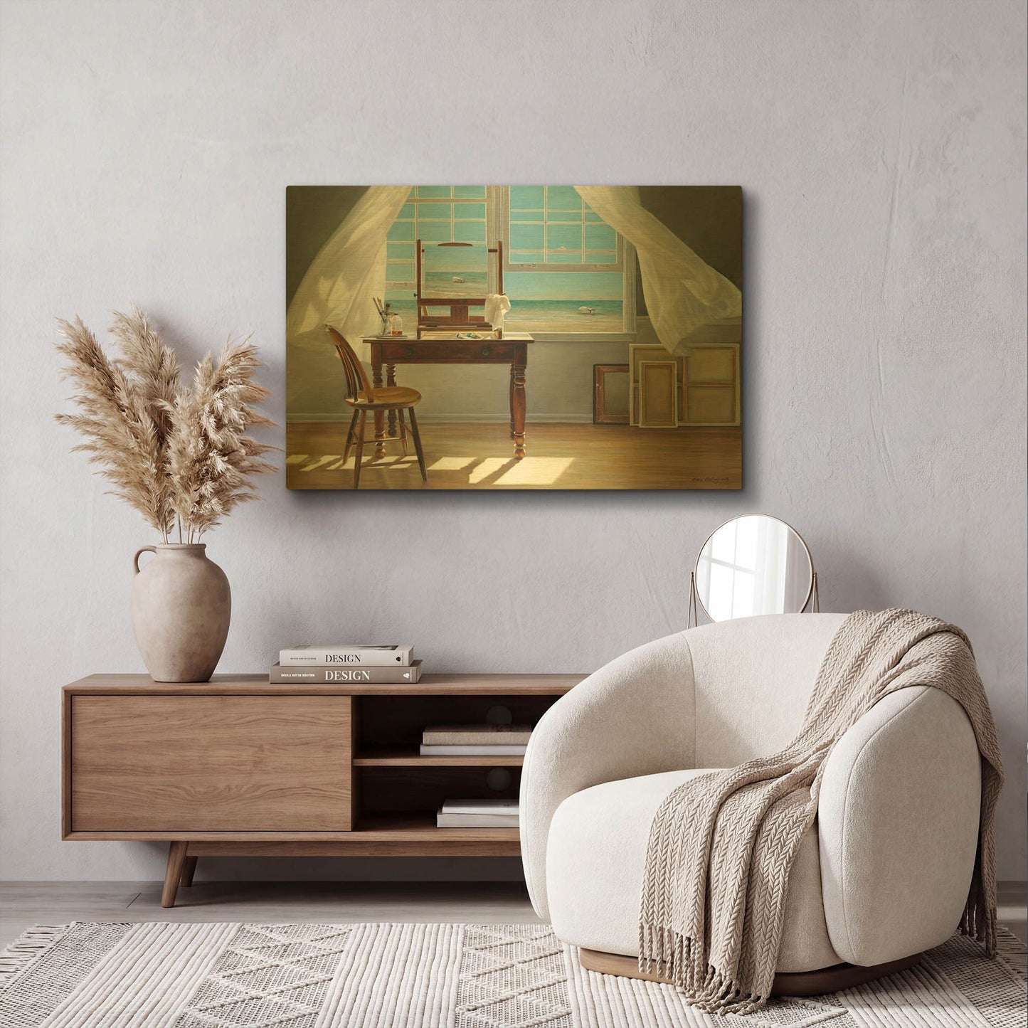 'In Progress' By Karen Hollingsworth Gold Metal Wall Art