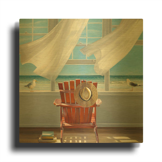 'Lookout' By Karen Hollingsworth Gold Metal Wall Art