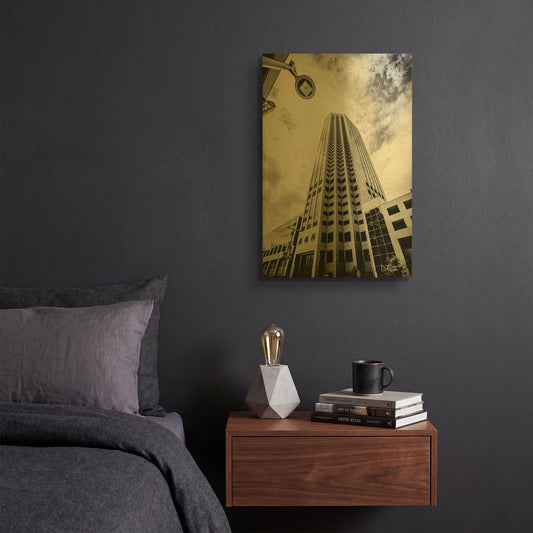 'Built from the Ground Up II' By Donnie Quillen Gold Metal Wall Art