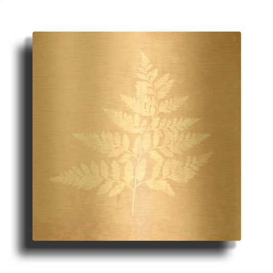 'Blush Fern I' By House Fenway Gold Metal Wall Art