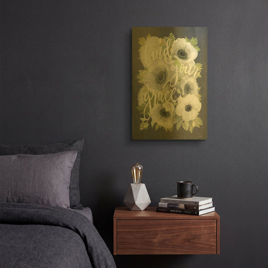 'Find Your Grace' By House Fenway Gold Metal Wall Art