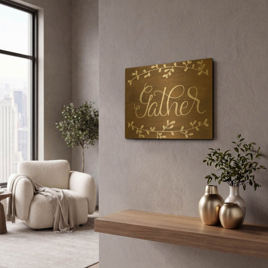 'Gather Leaf' By Fearfully Made Gold Metal Wall Art