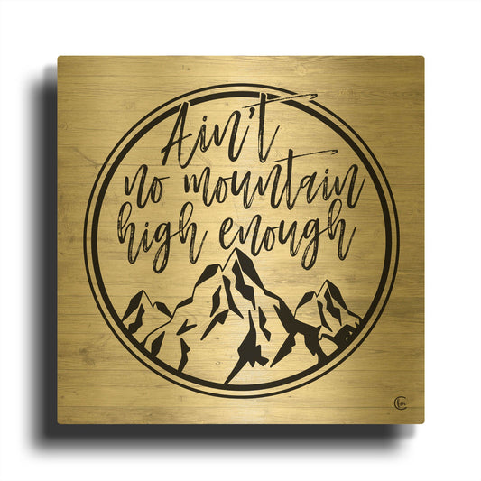 'High Enough' By Fearfully Made Gold Metal Wall Art