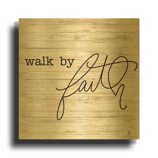 'Walk' By Fearfully Made Gold Metal Wall Art