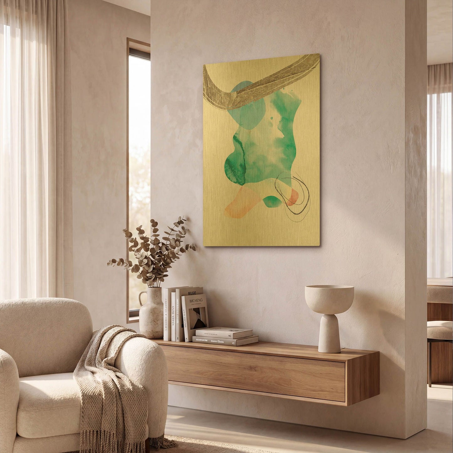 'Eternal Radiance No. 2' By Louis Duncan Gold Metal Wall Art