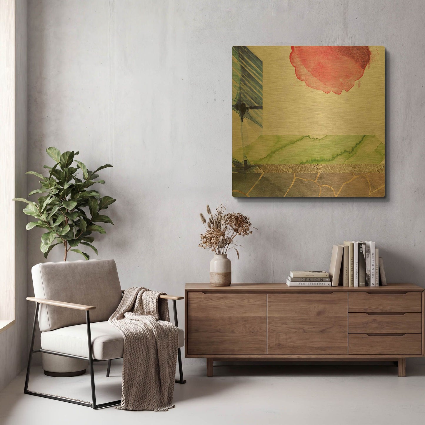 'Earth Glows 2' By Louis Duncan Gold Metal Wall Art
