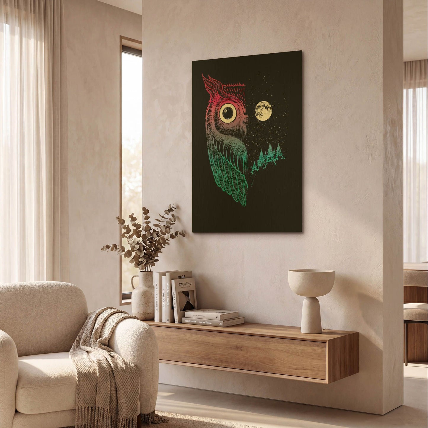 'Night Owl' By Michael Buxton Gold Metal Wall Art