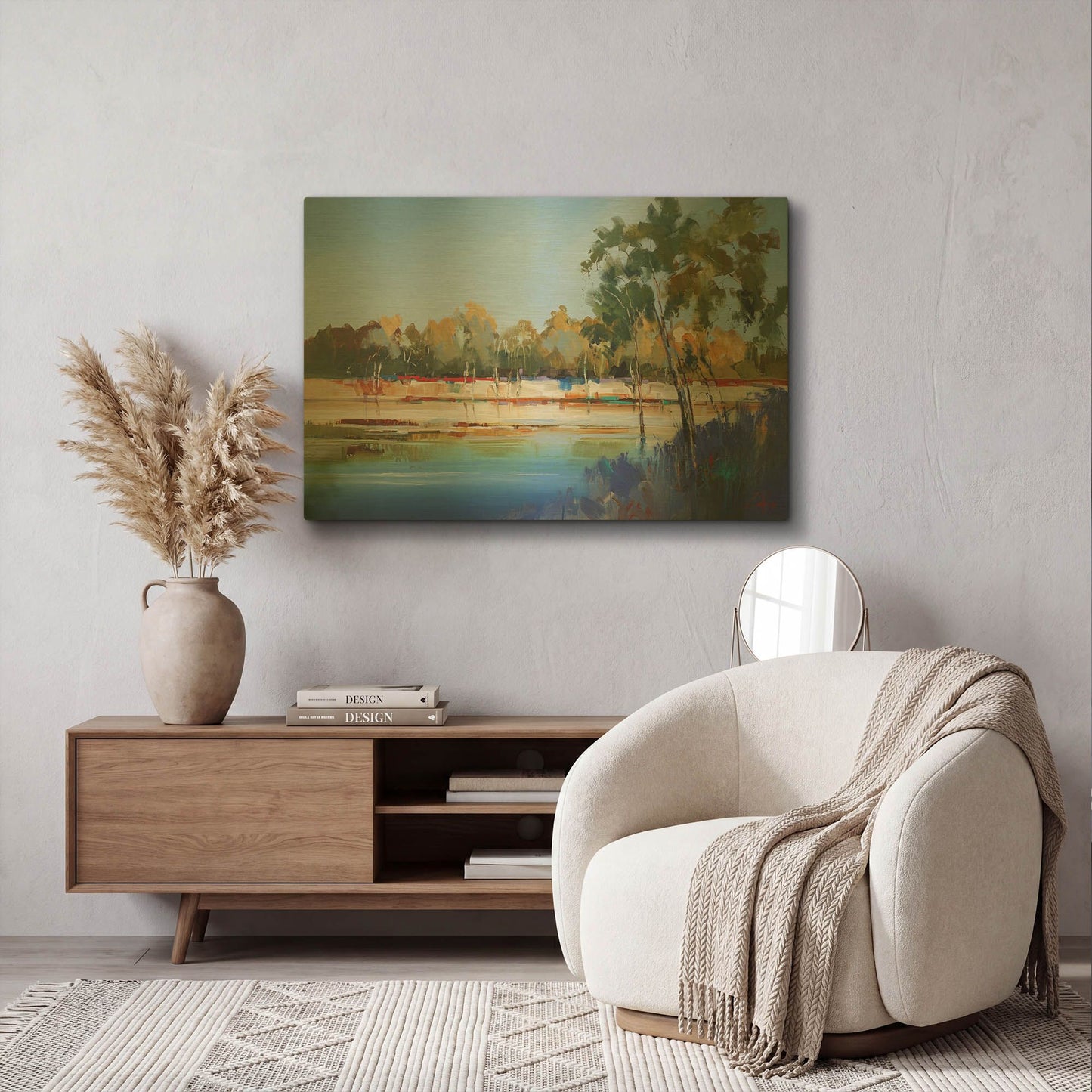 'Late Night, The Murray 2' By Craig Trewin Penny Gold Metal Wall Art