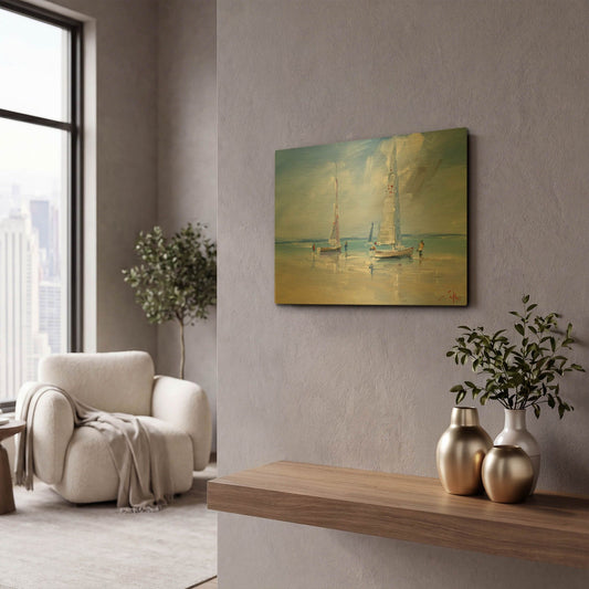 'Aspendale Racers' By Craig Trewin Penny Gold Metal Wall Art