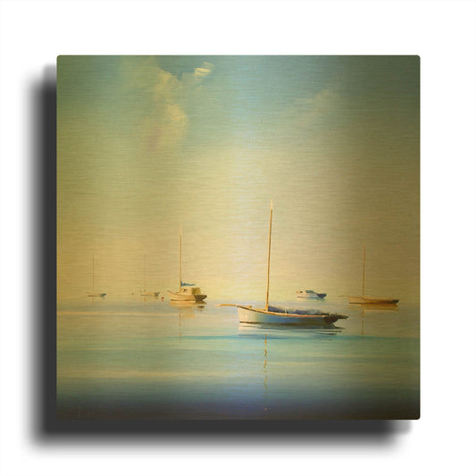 'Blue Couta 2' By Craig Trewin Penny Gold Metal Wall Art
