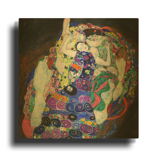 'The Virgin' By gustav klimt Gold Metal Wall Art