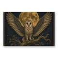 'Owl Moon' Halloween Gold Metal Wall Art