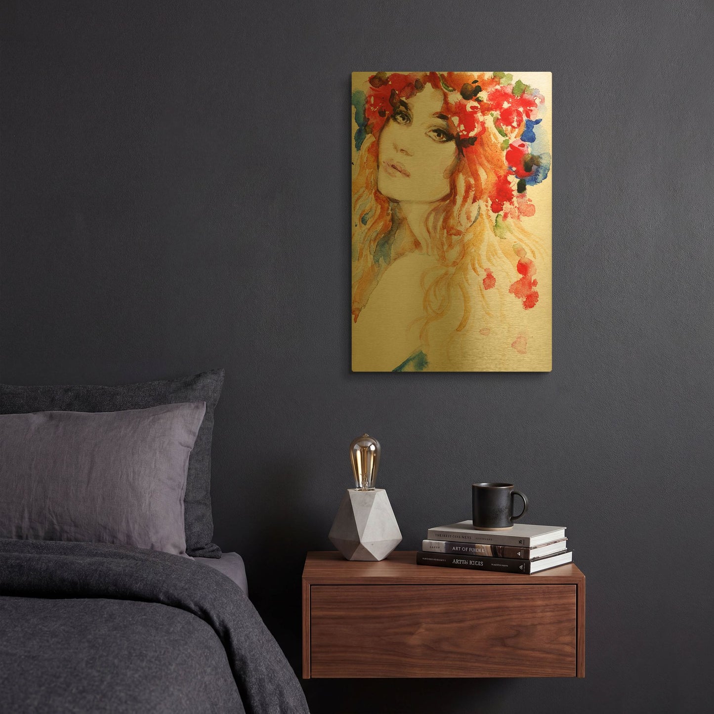 'Spring Love' By Anna Ismagilova Gold Metal Wall Art