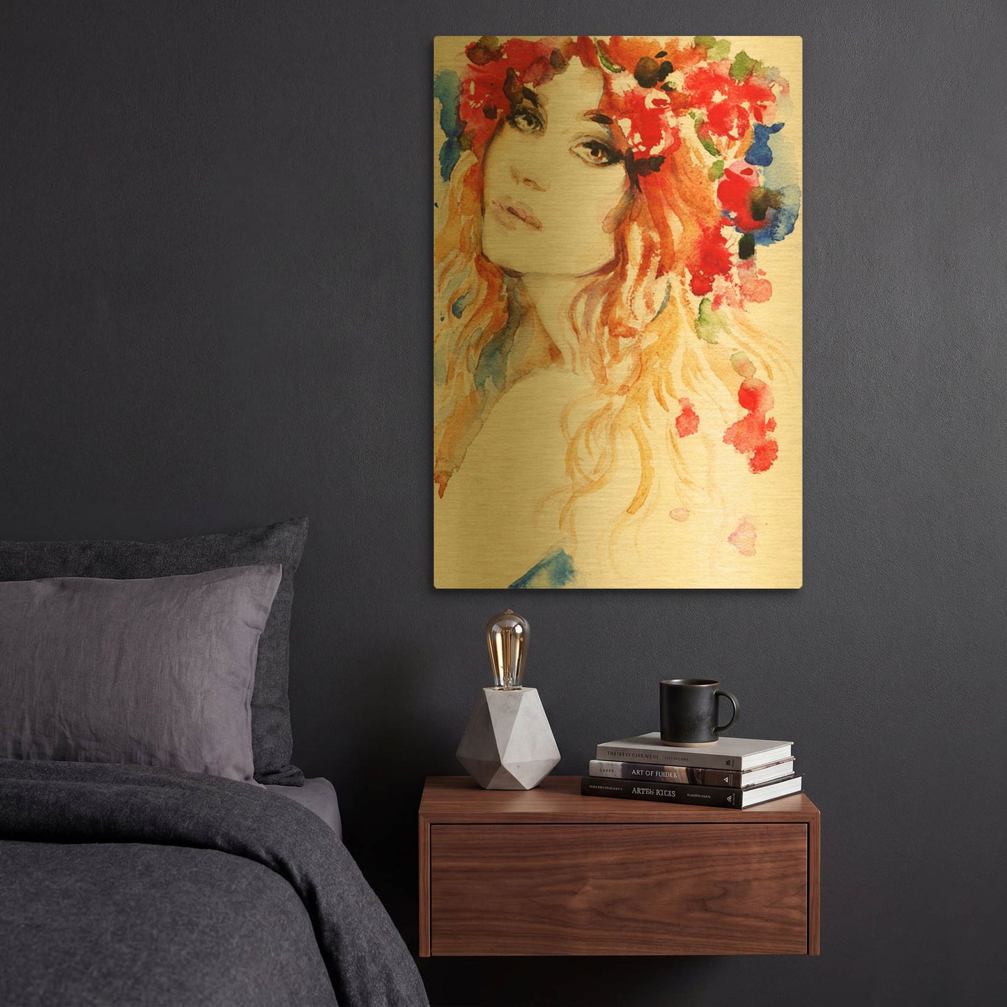 'Spring Love' By Anna Ismagilova Gold Metal Wall Art