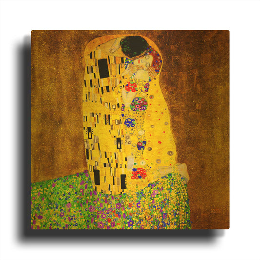 'The Kiss' By gustav klimt Gold Metal Wall Art