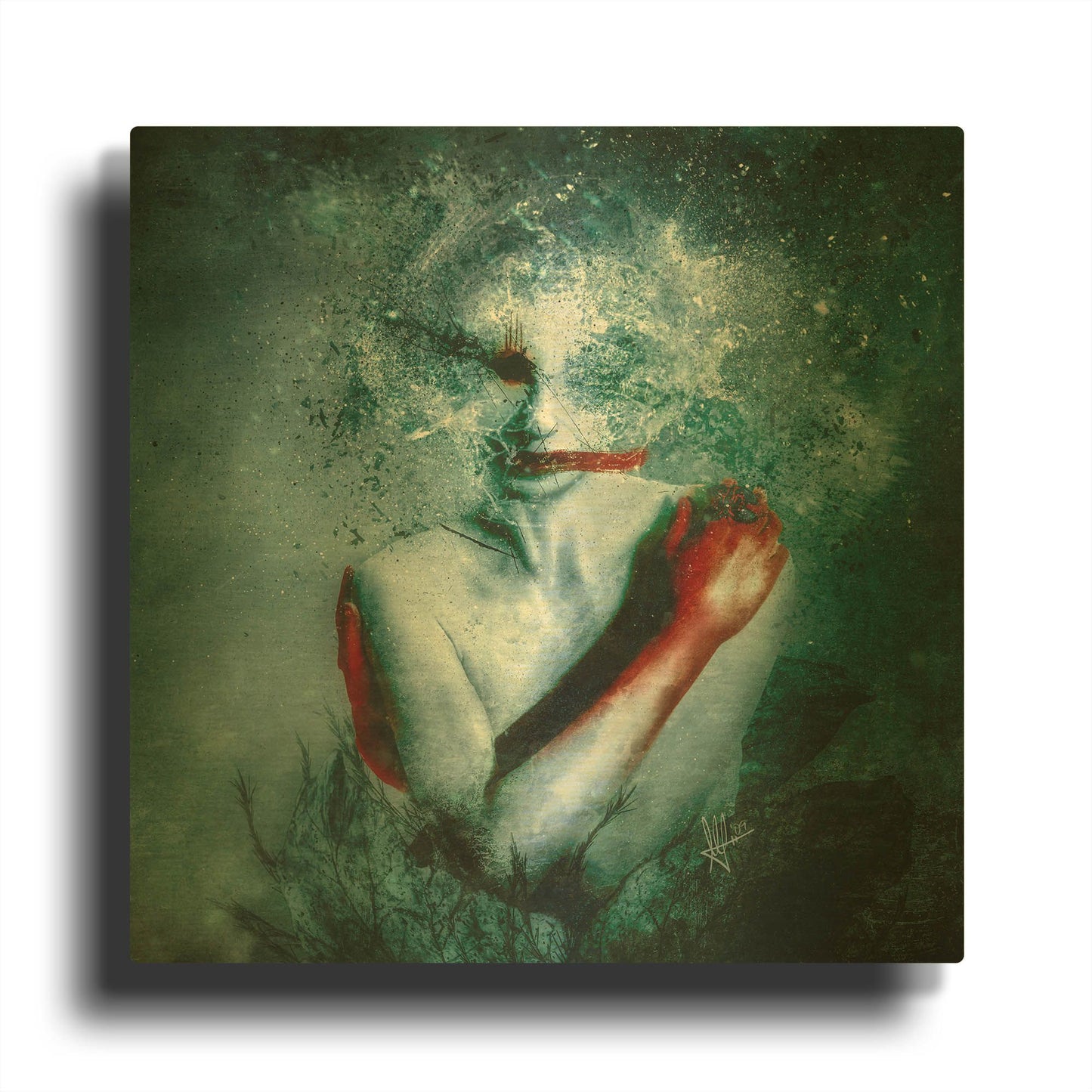'Blooming Protection' By Mario Sanchez Nevado Gold Metal Wall Art