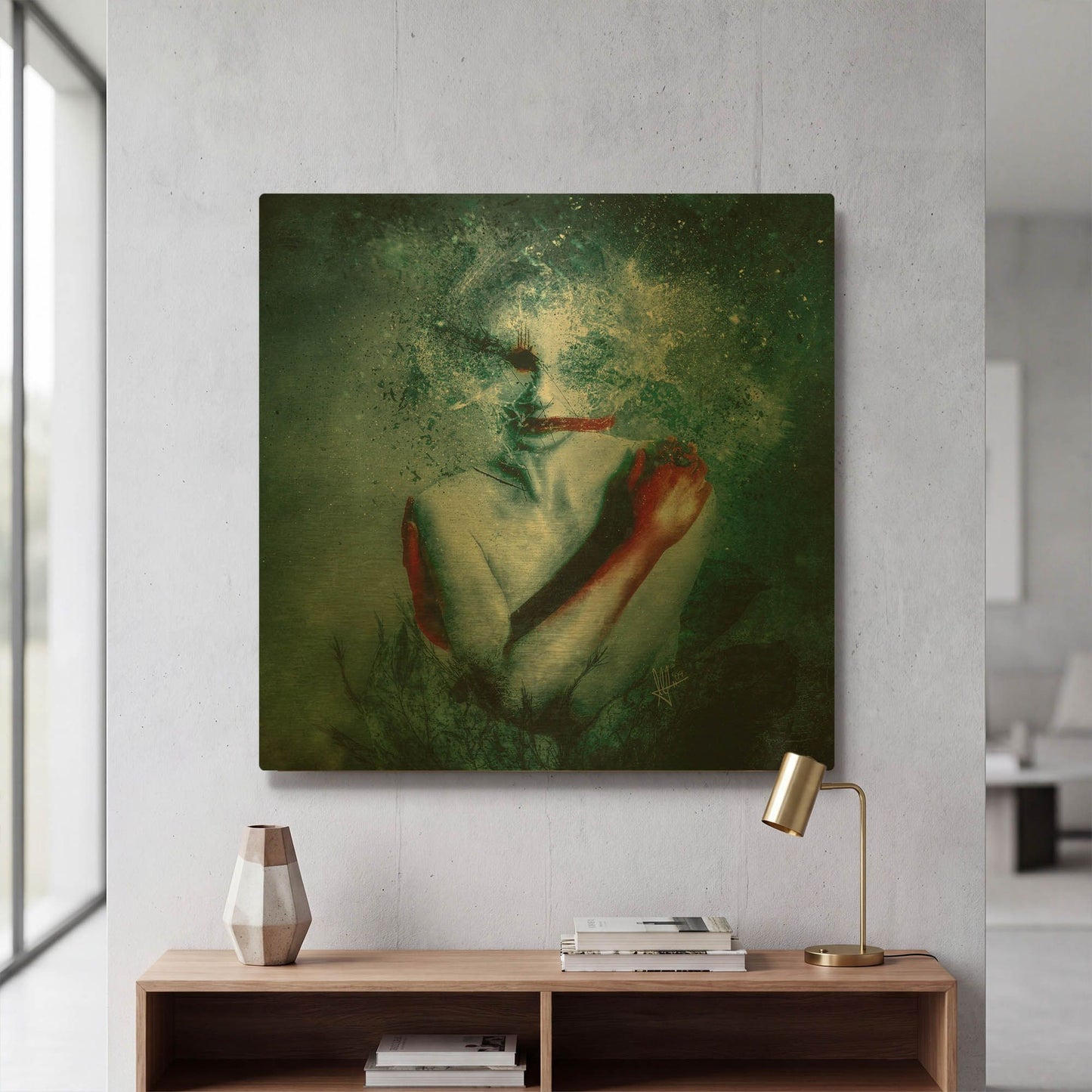 'Blooming Protection' By Mario Sanchez Nevado Gold Metal Wall Art