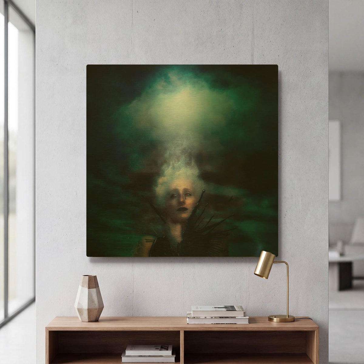 'A Natural Disaster' By Mario Sanchez Nevado Gold Metal Wall Art