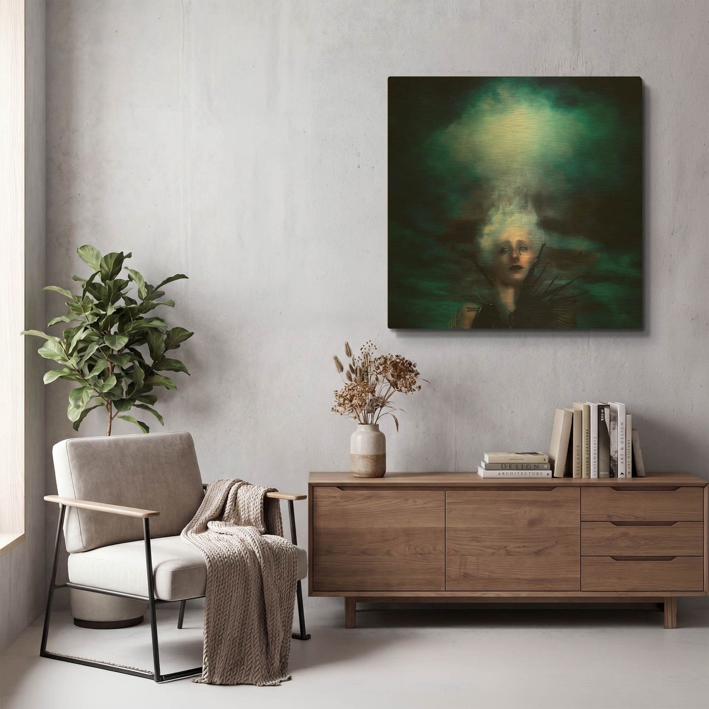 'A Natural Disaster' By Mario Sanchez Nevado Gold Metal Wall Art