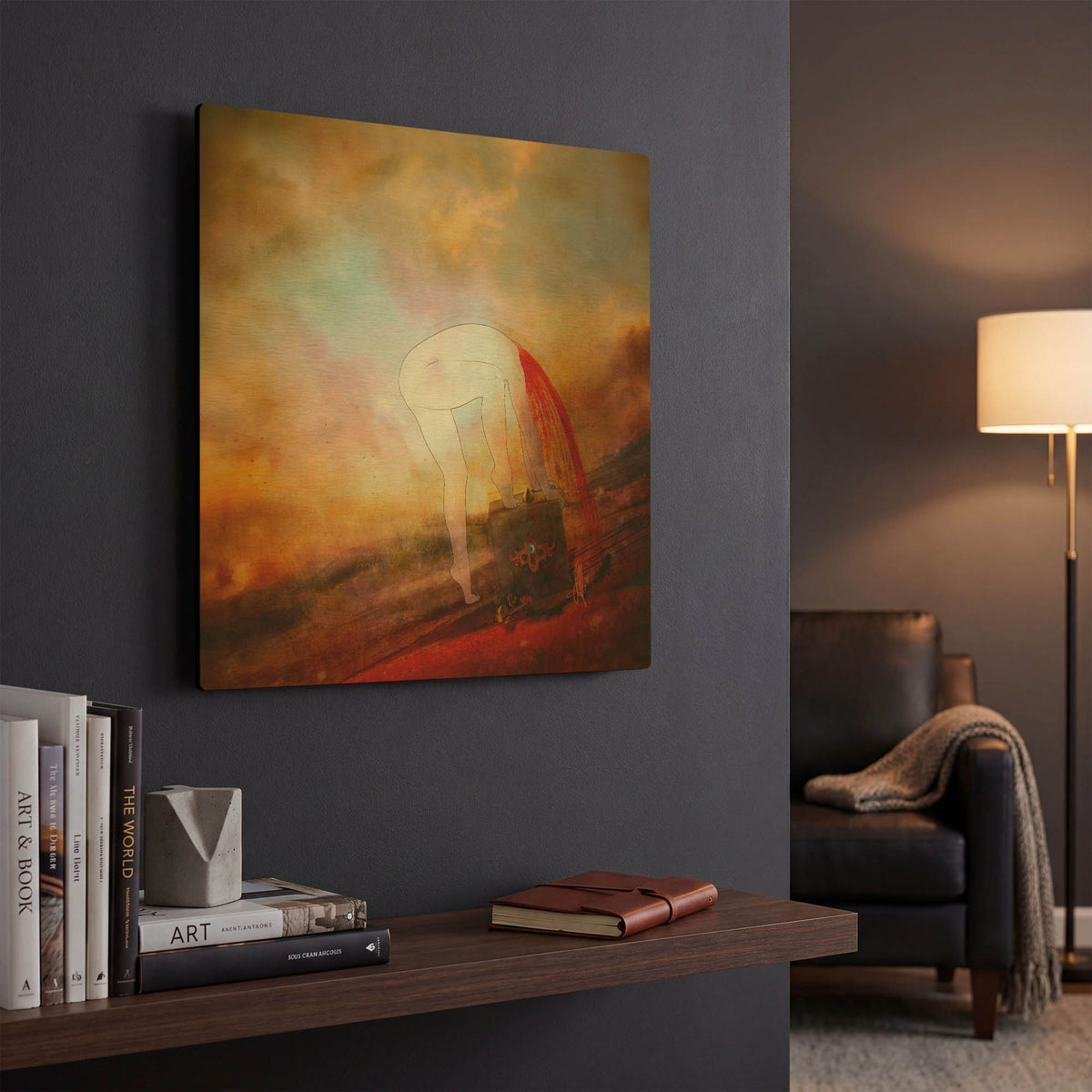'Caer' By Mario Sanchez Nevado Gold Metal Wall Art
