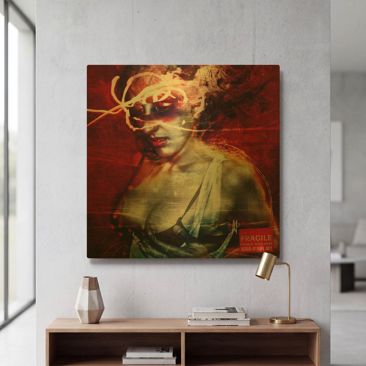 'Dare' By Mario Sanchez Nevado Gold Metal Wall Art