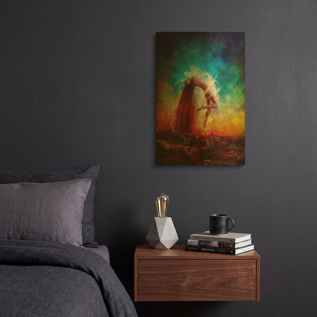 'Electricity' By Mario Sanchez Nevado Gold Metal Wall Art