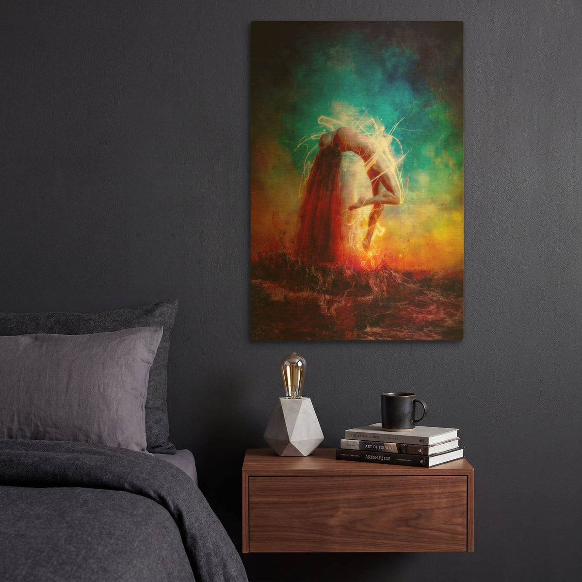 'Electricity' By Mario Sanchez Nevado Gold Metal Wall Art