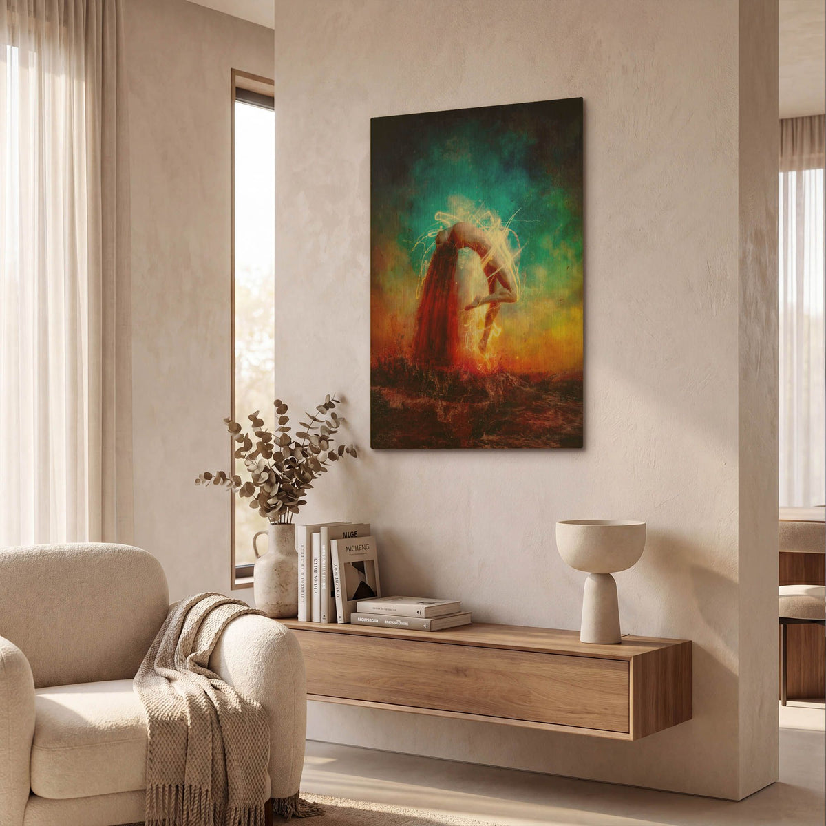 'Electricity' By Mario Sanchez Nevado Gold Metal Wall Art