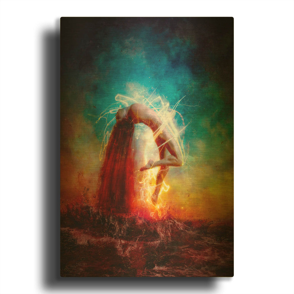 'Electricity' By Mario Sanchez Nevado Gold Metal Wall Art
