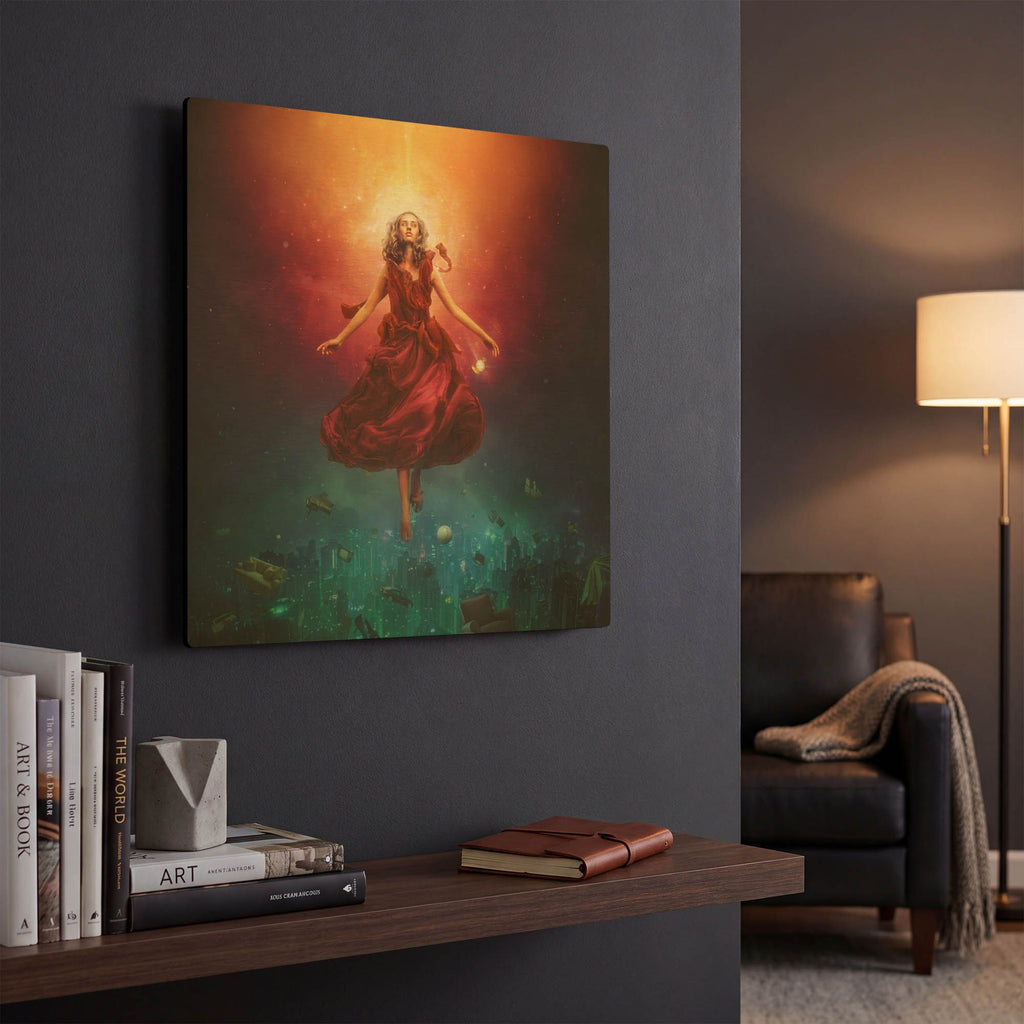 'Elevate' By Mario Sanchez Nevado Gold Metal Wall Art