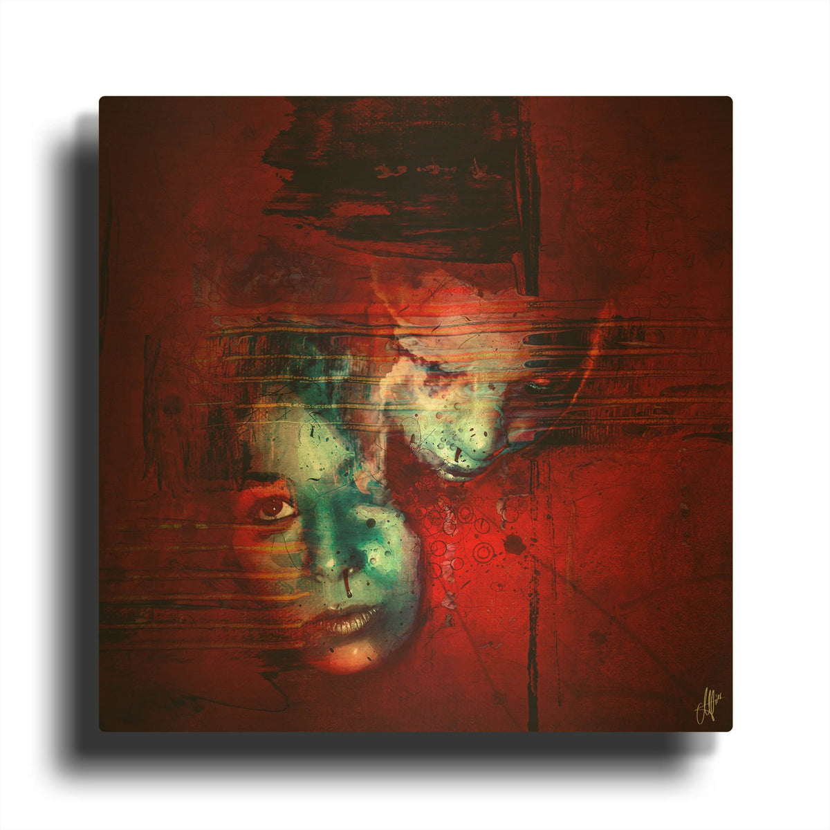 'Ex Empathika' By Mario Sanchez Nevado Gold Metal Wall Art