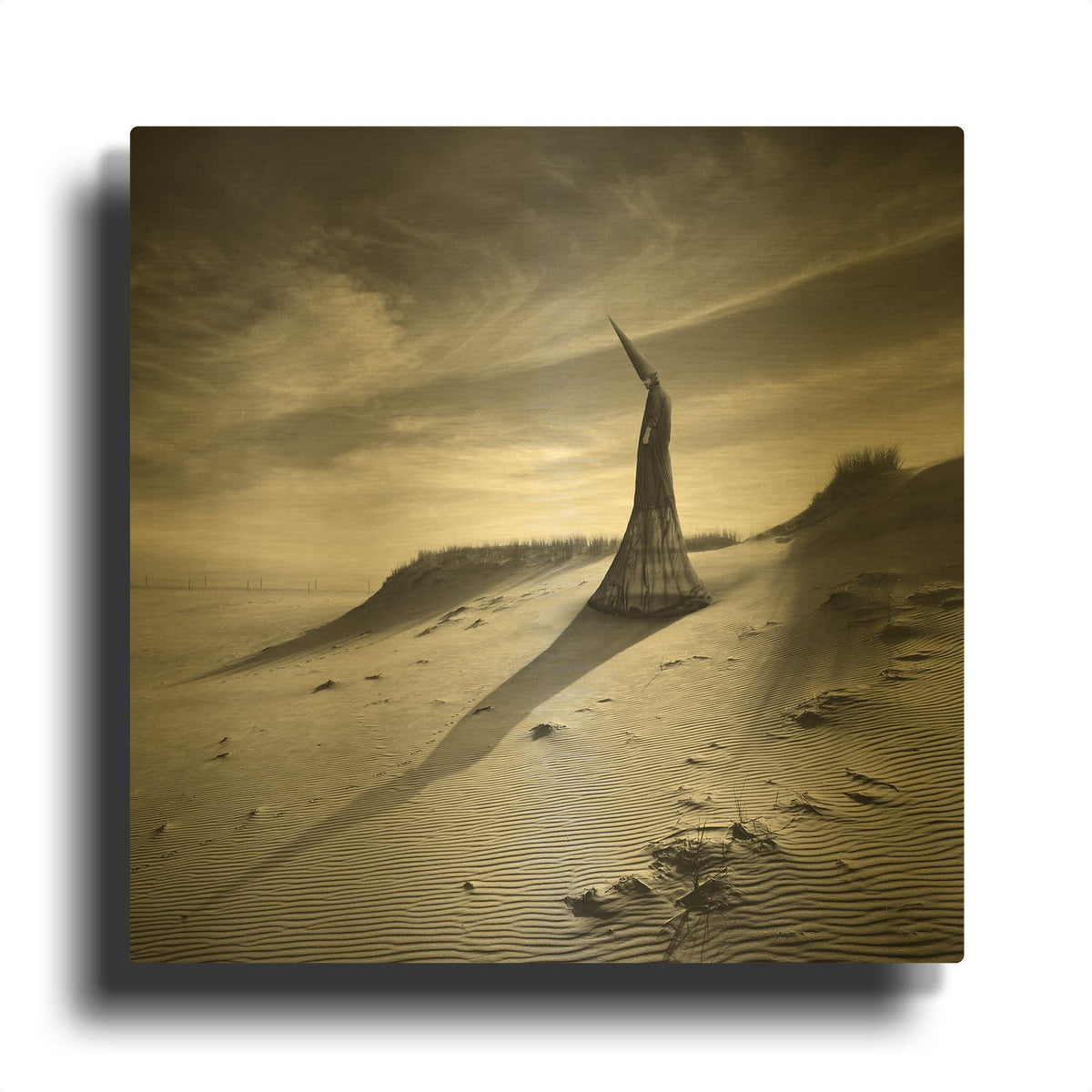 'Theater of Dreams' By Dariusz Klimczak Gold Metal Wall Art