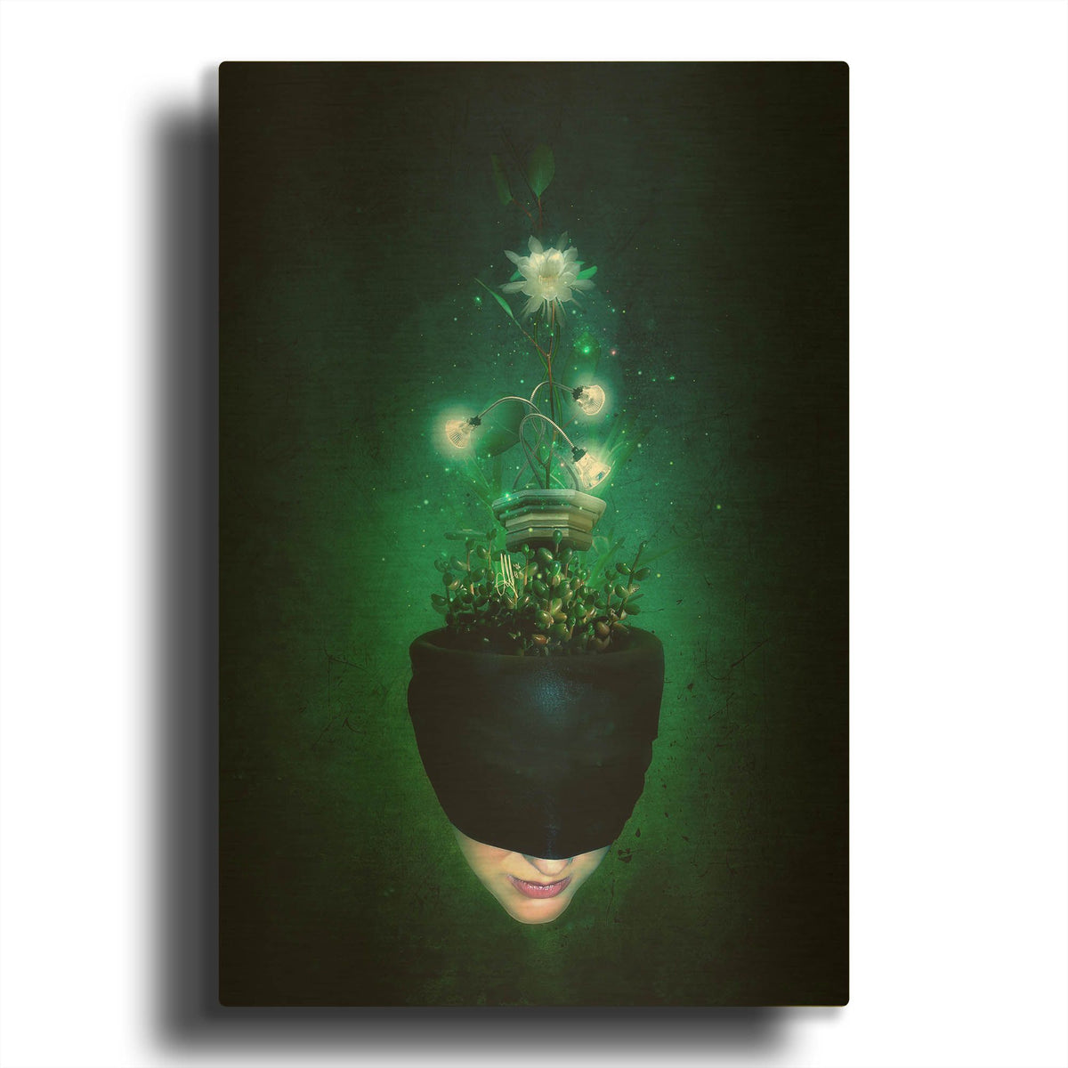 'Herbal Movement I' By Mario Sanchez Nevado Gold Metal Wall Art