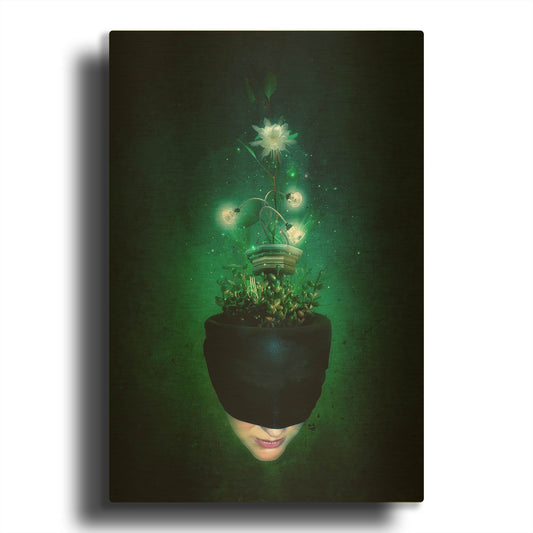 'Herbal Movement I' By Mario Sanchez Nevado Gold Metal Wall Art