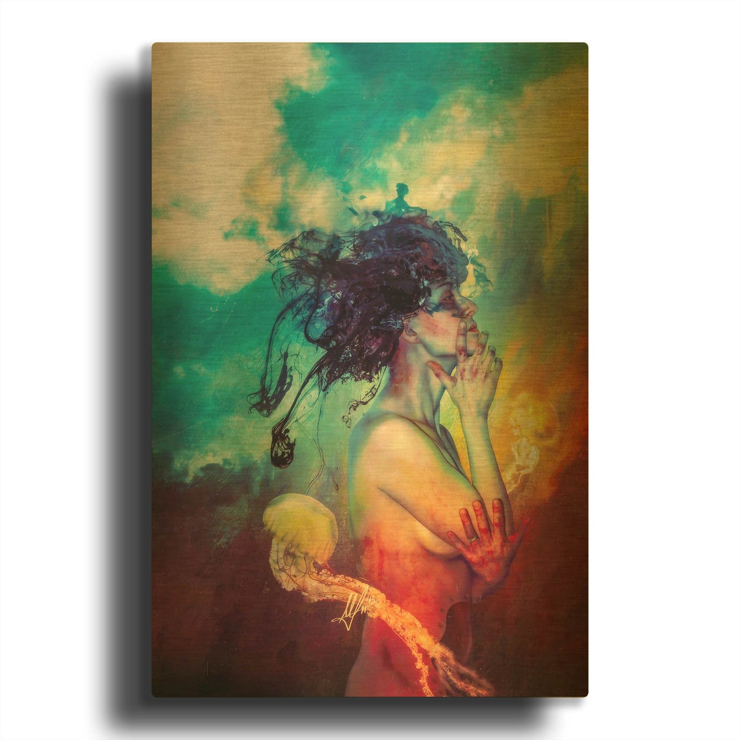 'Medea' By Mario Sanchez Nevado Gold Metal Wall Art