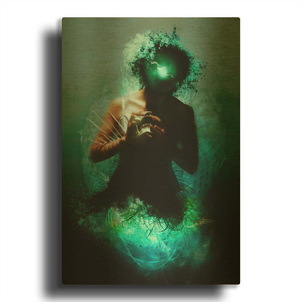 'Memento Mori' By Mario Sanchez Nevado Gold Metal Wall Art