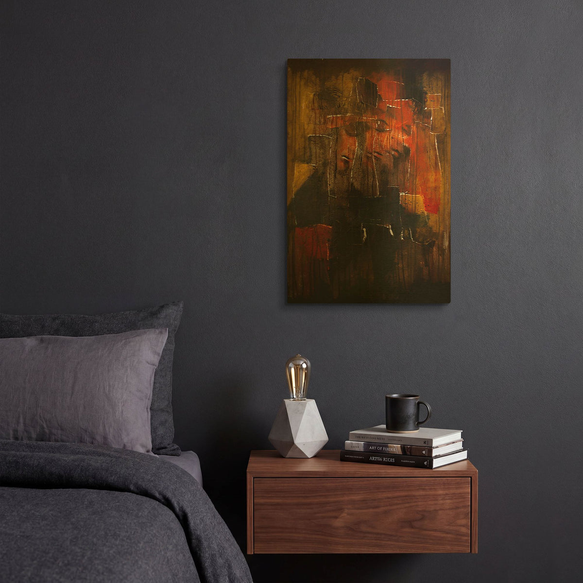'Test for Deconstruction IV' By Mario Sanchez Nevado Gold Metal Wall Art