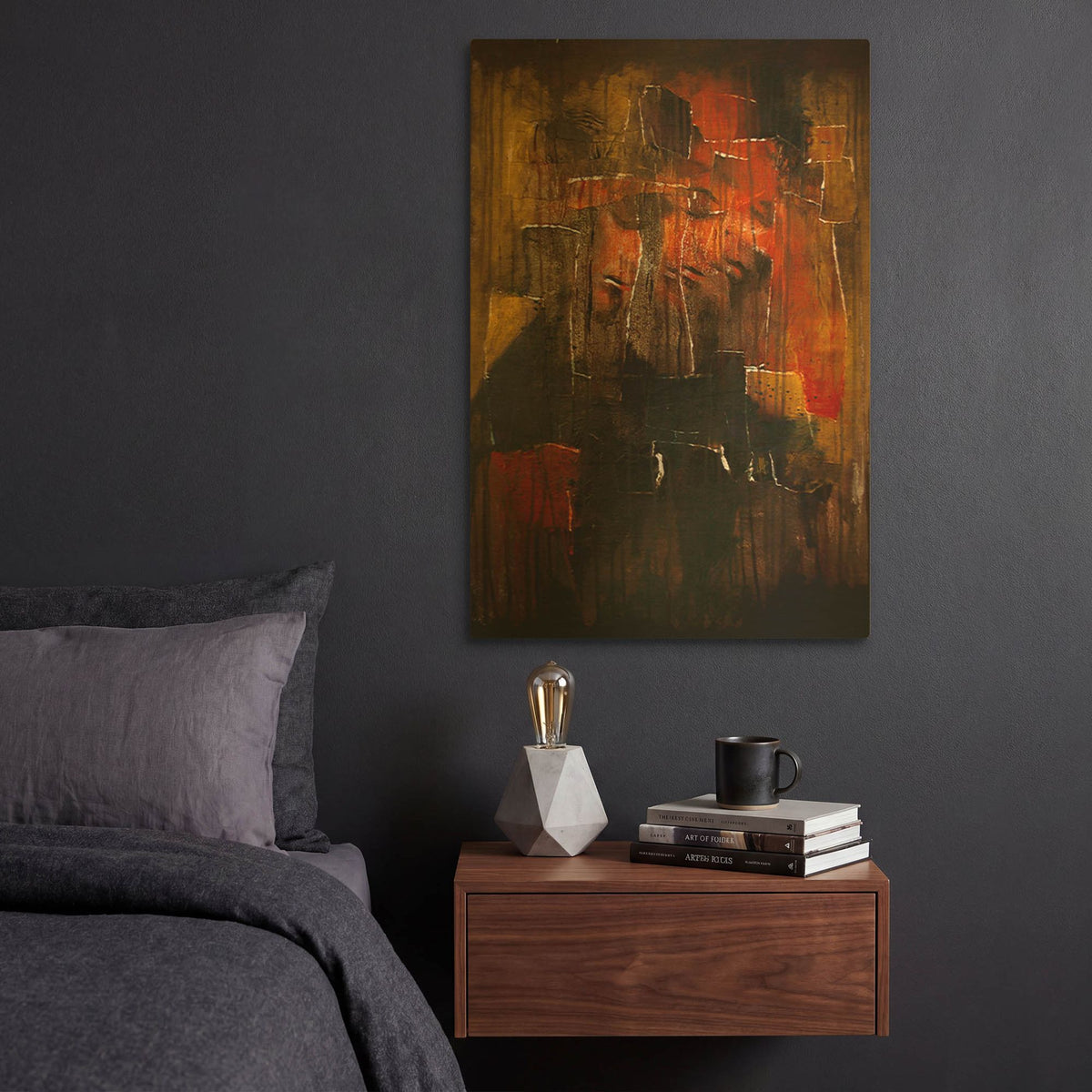 'Test for Deconstruction IV' By Mario Sanchez Nevado Gold Metal Wall Art
