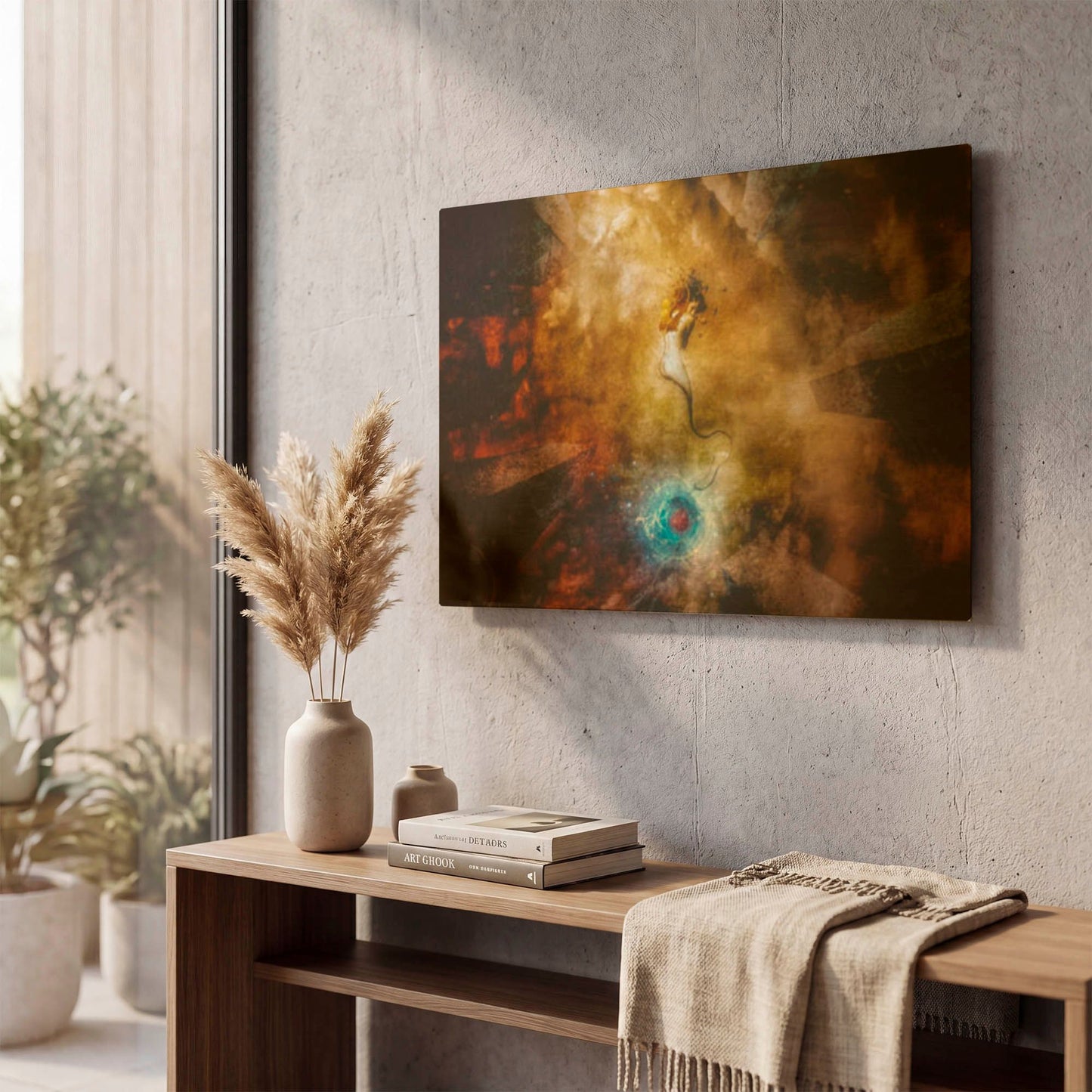 'The Sufferer' By Mario Sanchez Nevado Gold Metal Wall Art