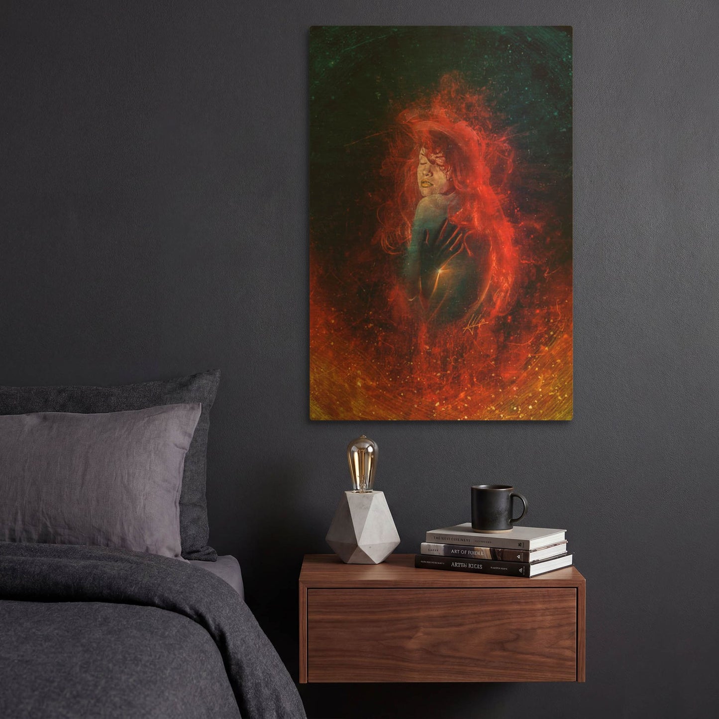 'Tremors' By Mario Sanchez Nevado Gold Metal Wall Art
