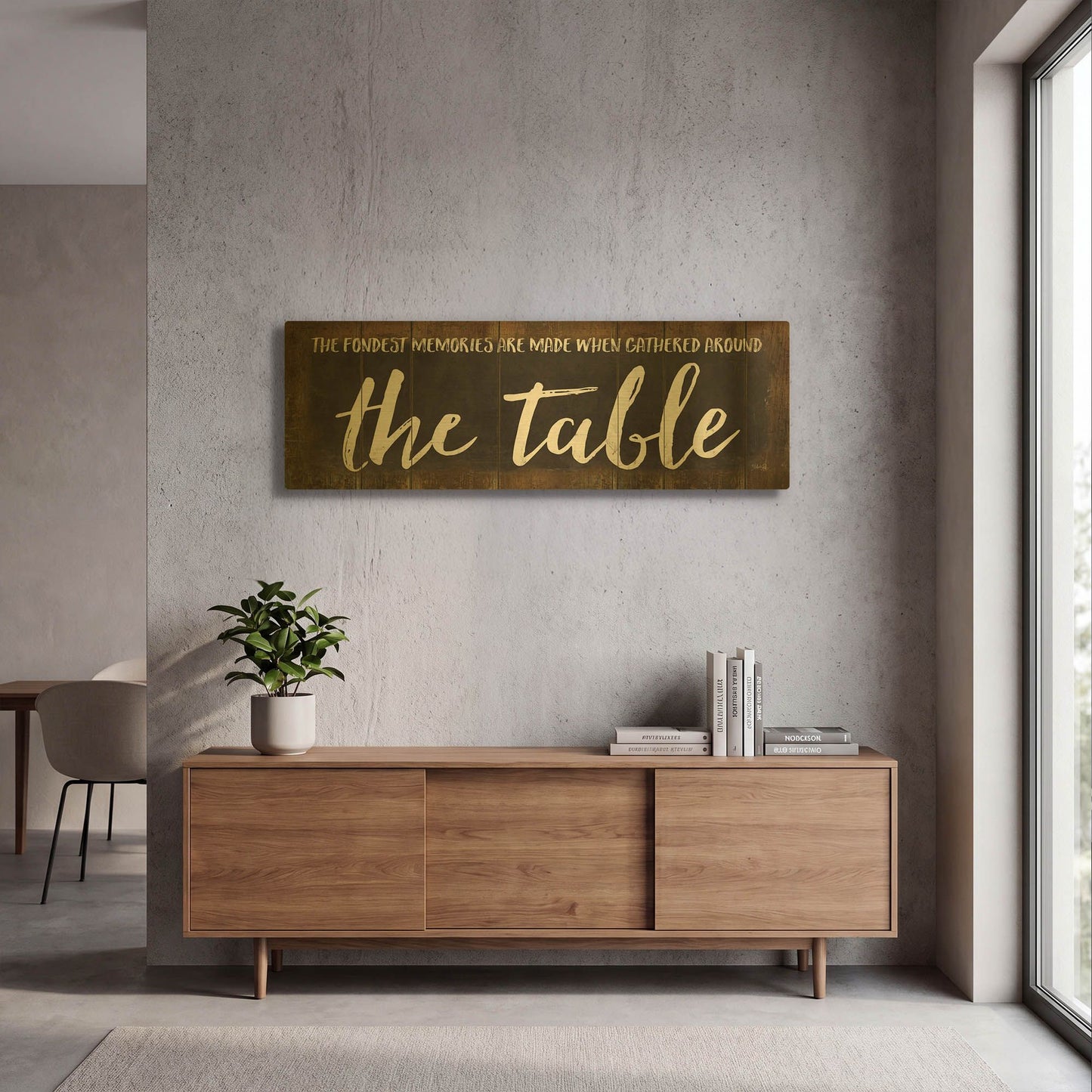 'The Table' By Marla Rae Gold Metal Wall Art